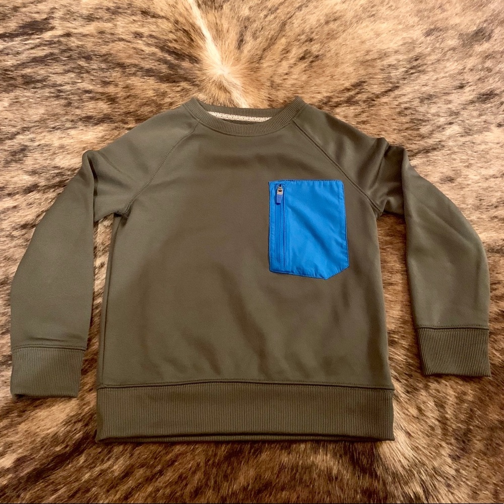 GAP Hunter Green Blue Zip Pocket Sz XS 4/5 Boys
